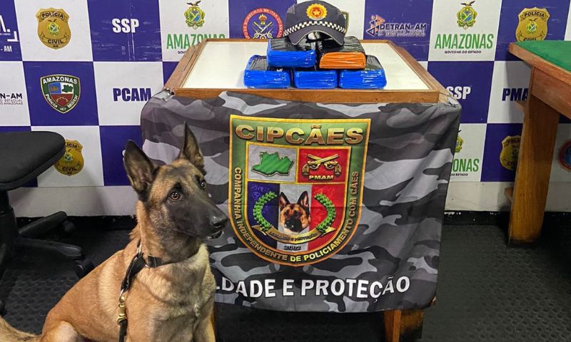 Cinco quilos de cocaína são apreendidos em banheiro de embarcação no AM