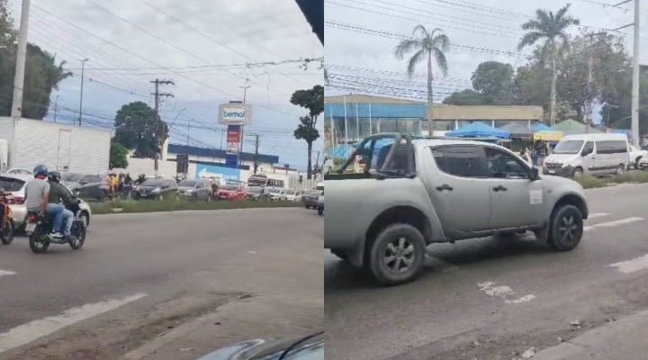 Urgente: mulher é atropel4d4 na Torquato Tapajós e trânsito fica parado; veja vídeo