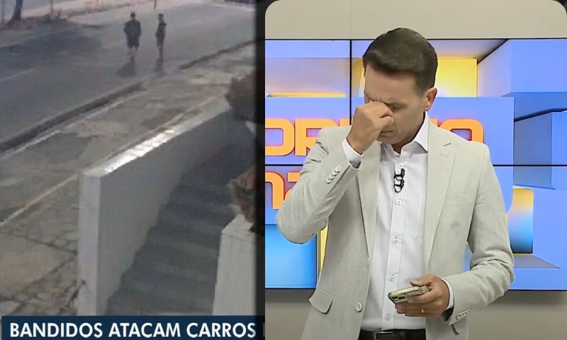 “Até quando, Brasil?”: apresentador chora após noticiar o próprio assalto que sofreu na madrugada; veja vídeo