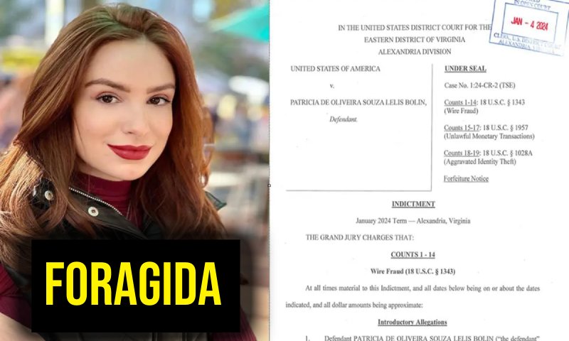 FORAGIDA: relatório do FBI diz que Patrícia Lélis cometeu fraude eletrônica e roubo de identidade; veja
