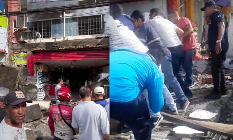 Urgente: marquise de farmácia desaba e esmag4 idos0 que ia comprar remédios; cenas fortes