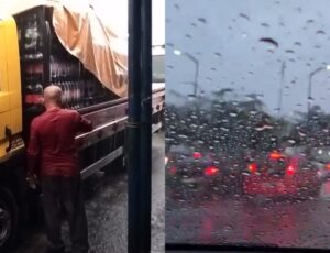 Trabalhadores em Manaus passam sufoco durante a chuva desta sexta-feira; veja vídeo