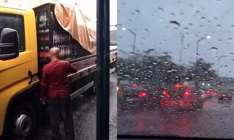Trabalhadores em Manaus passam sufoco durante a chuva desta sexta-feira; veja vídeo