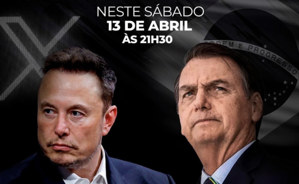 Bolsonaro anuncia entrevista com Elon Musk para este sábado (13); saiba mais
