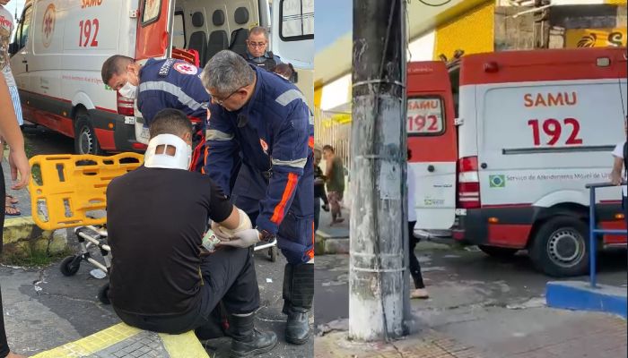 Trabalhador é atropel4do por carro no bairro de Educandos; veja vídeo