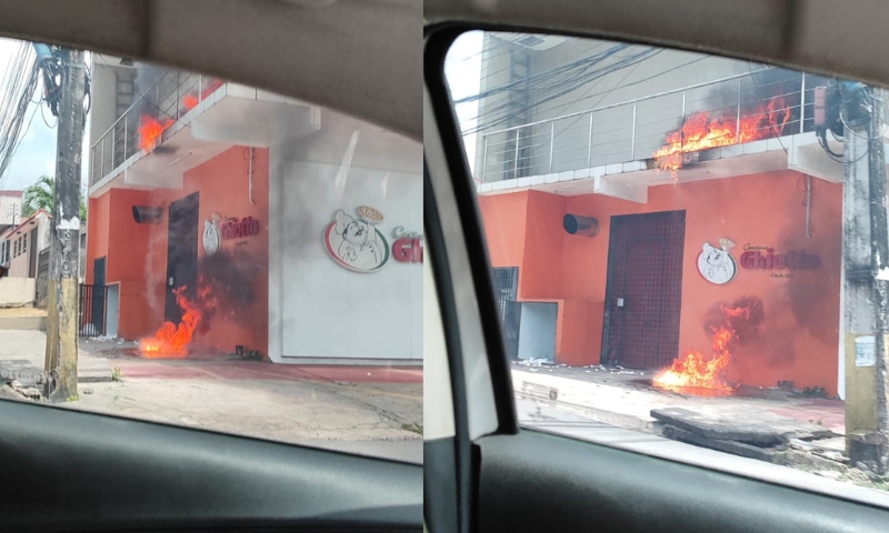 Agora: incêndio é registrado em pizzaria na zona Norte de Manaus