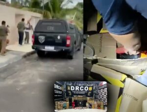 Veja momento em que traficantes são presos com 300 quilos de drogas em Condomínio de Luxo no Tarumã; vídeo