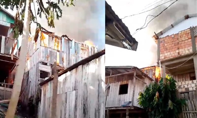 Pânico e des3sper0: casas são consumidas pelas chamas em Maués; veja vídeo