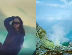 Tragédia: mulher vai posar para foto no Instagram e cai dentro de vulcão; veja vídeo
