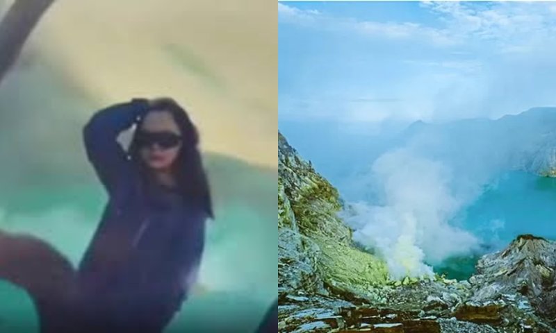 Tragédia: mulher vai posar para foto no Instagram e cai dentro de vulcão; veja vídeo