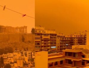 Bizarro: Grécia fica com o céu laranja após tempestade de areia; veja video
