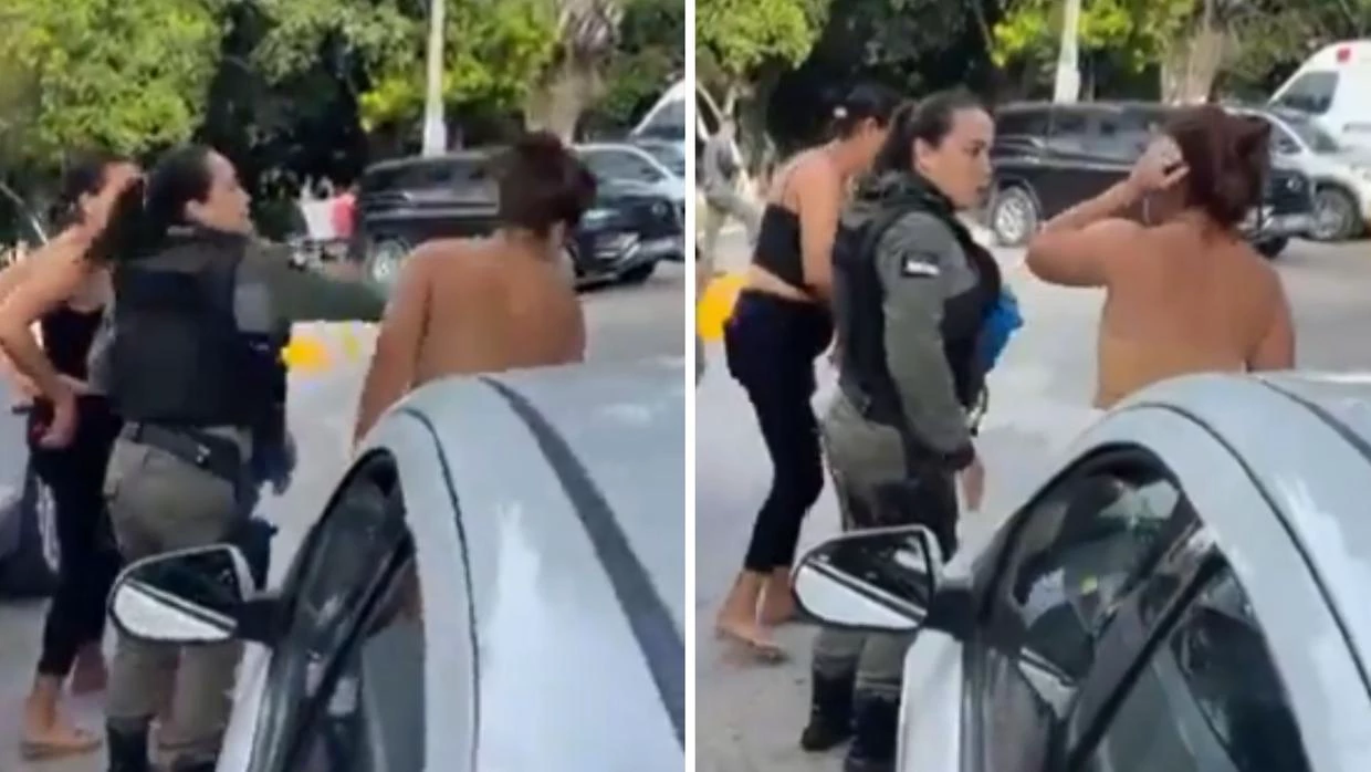 Mãe de criança é presa por esp4ncar a filha e leva t4pa na cara de policial: “você gosta de bater, né?”; veja vídeo