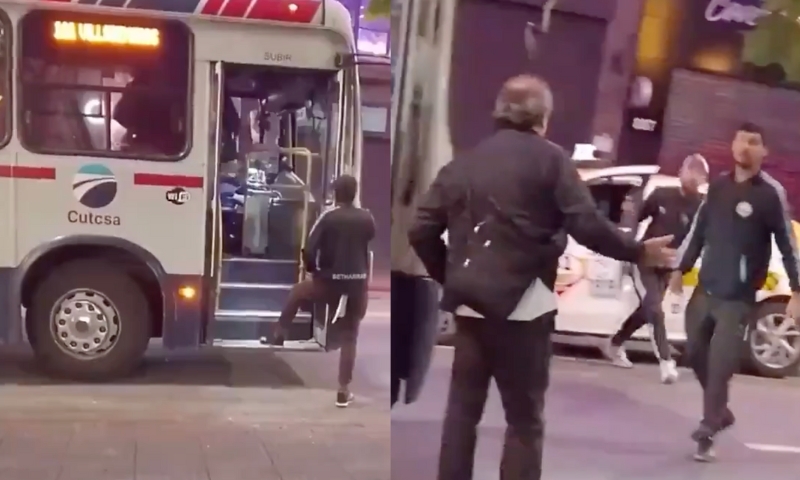 Nocauteado: bêbado leva s0co de taxista ao brig4r com motorista de ônibus; veja vídeo