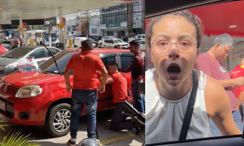 Mulher esquece criança dentro de carro e agrid3 jornalista em Manaus; veja vídeos