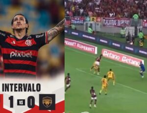 Pedro faz o 1° gol do Flamengo contra o Amazonas FC no Maracanã; veja vídeo