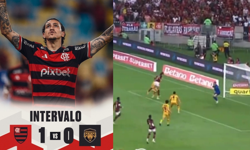Pedro faz o 1° gol do Flamengo contra o Amazonas FC no Maracanã; veja vídeo