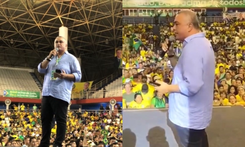 Pastor Sandro Porto faz oração emocionante durante evento com Bolsonaro em Manaus; veja vídeo