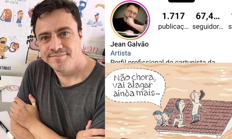 Cartunista da Folha de São Paulo debocha da tragédia no Rio Grande do Sul