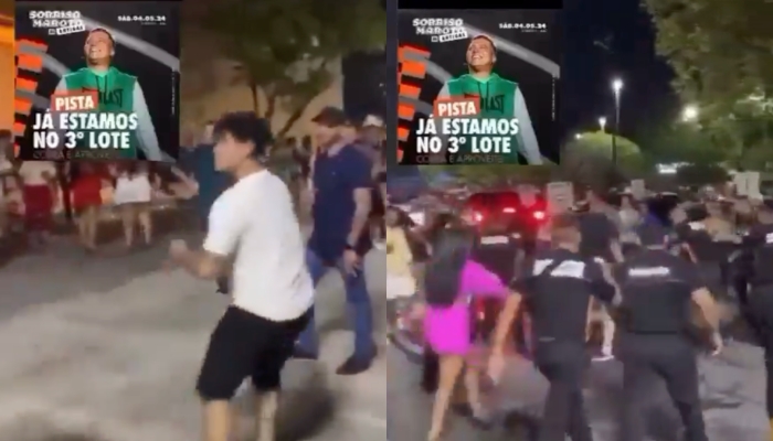 Covardia: homem é agred1d0 por dez seguranças no show do Sorriso Maroto em Manaus; veja vídeo