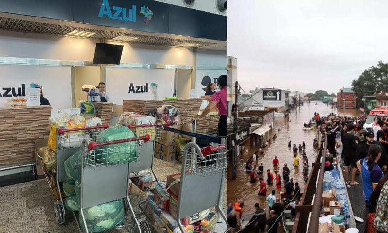 Azul está coletando doações de Manaus e levando ao Rio Grande do Sul: ‘saiba como ajudar’; veja vídeo