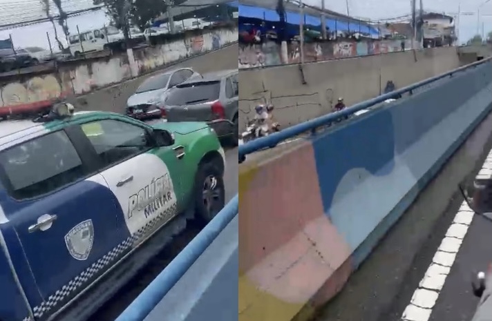 Grave acidente bloqueia viaduto e deixa ferid0s no bairro Chapada; veja vídeo