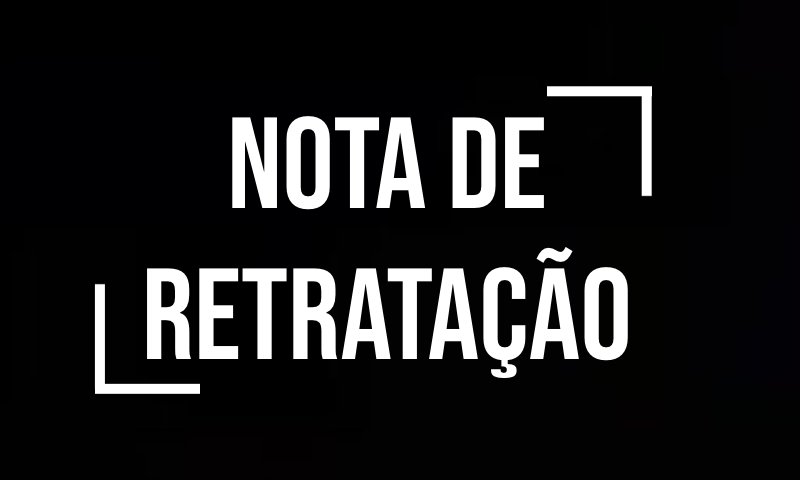 Nota de Retratação – Fotógrafo Josemar Antunes