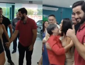 'Romance sério': Isabelle e Matteus chegam de mãos dadas a evento em Manaus; veja vídeo