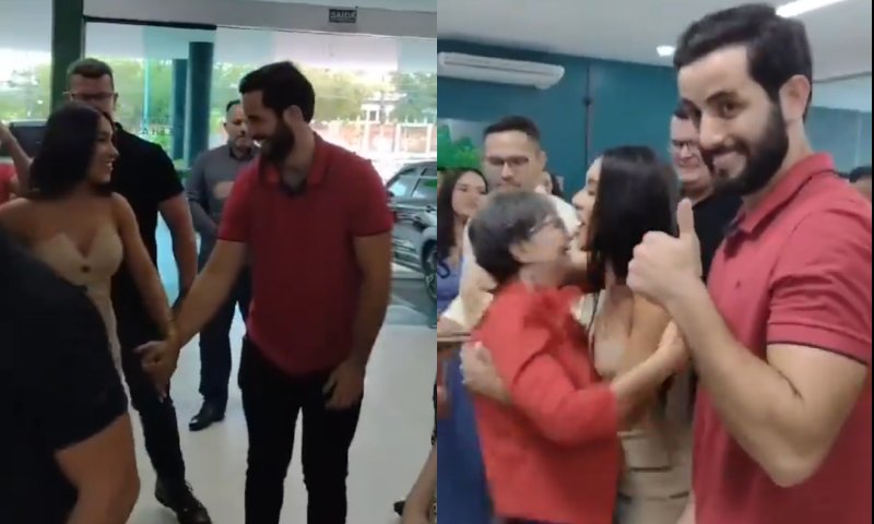‘Romance sério’: Isabelle e Matteus chegam de mãos dadas a evento em Manaus; veja vídeo
