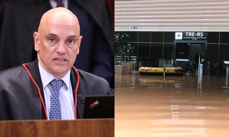 Em meio à tragédia, Moraes anuncia substituição de urnas eletrônicas submersas no RS