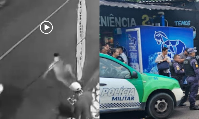 Veja momento em que homem tem cabeça esmagada durante atropelamento em Manaus