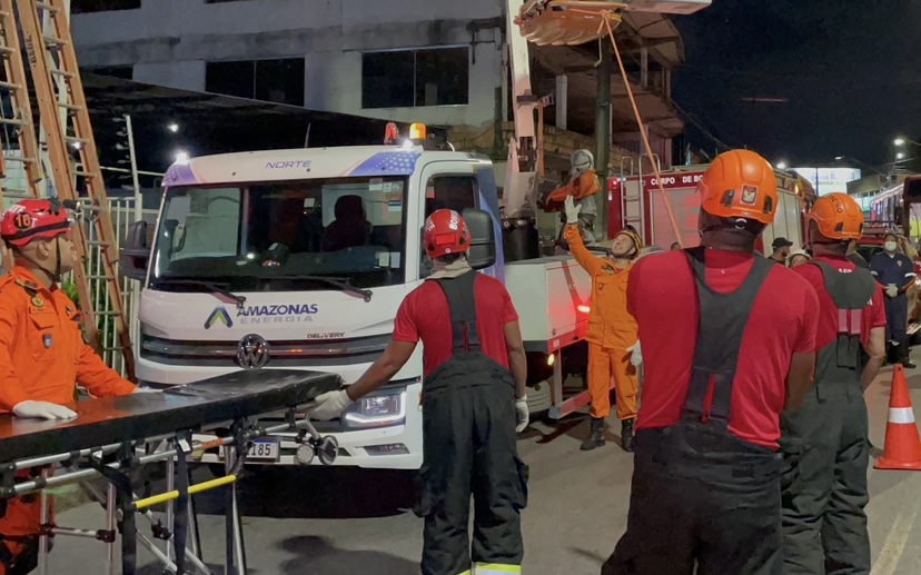Trabalhador sofre acidente grave durante serviço metalúrgico na Cidade Nova; veja vídeo