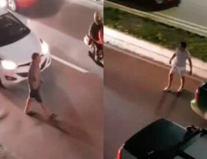 Valentão vira "Samurai" durante treta no trânsito em Manaus; veja vídeo