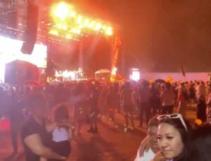 Veja momento em que palco despenca e esm4ga 9 pessoas em comício eleitoral no México; vídeo