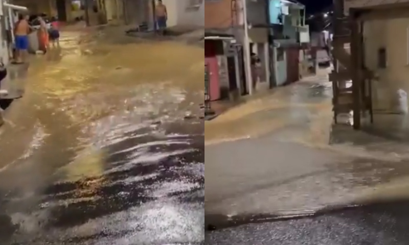 Adutora se rompe e deixa mais de 10 bairros sem água em Manaus; veja vídeo