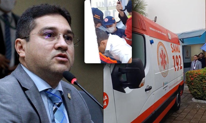 Urgente: vereador Jander Lobato passa mal e é socorrido por ambulância na CMM; veja vídeo