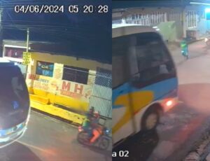 Assaltantes atir4m em ônibus de rota na zona Leste de Manaus; veja vídeo