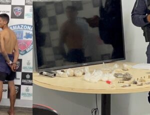 Homem é preso tentando vender televisão roubada e revela 'Boca de Fumo' no bairro Armando Mendes