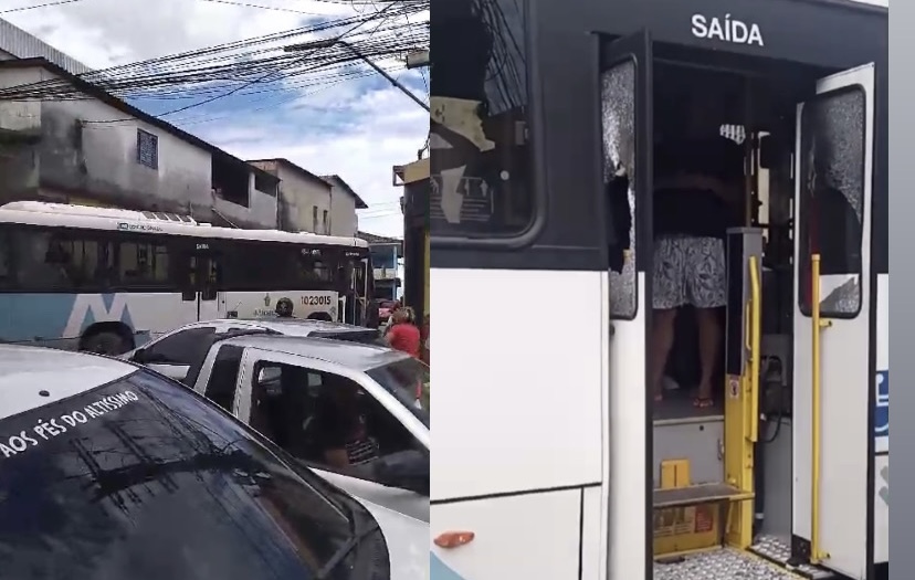 Brig4 no trânsito termina com passageiros de ônibus feridos em Manaus; veja vídeo