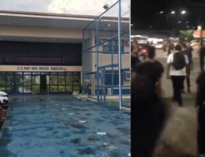 "Isso tem que parar e eles tem que ser punidos!": pai denuncia filho sendo esp4ncado em frente de escola em Manaus; veja vídeo