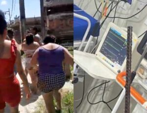 Menin0 que brincava em área de construção cai e tem p3ito atr4vessado por b4rra de ferro; veja vídeo