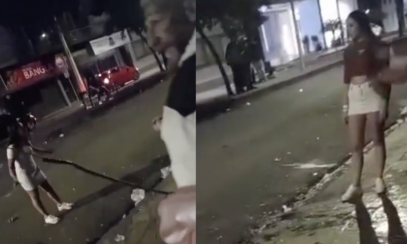 Novinha não imaginava o perigo de fazer b4rraco no meio da rua; veja vídeo