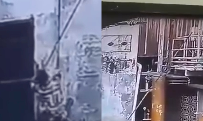 Veja momento em que menino quase m0rre eletr0cut4do ao tentar pegar papagaio preso em poste no AM