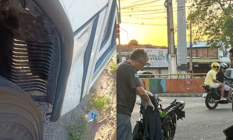 Motoqueiro m0rre ao ser atingido por ônibus em avenida de Manaus; veja vídeo