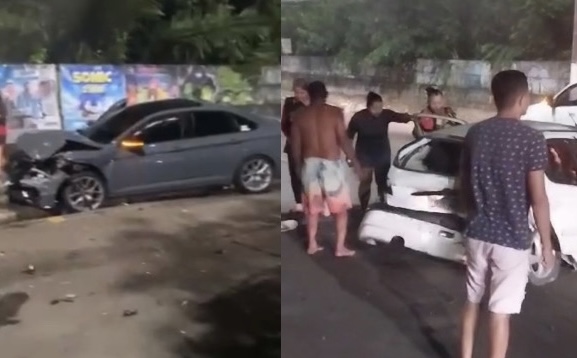 Urgente: grave acidente deixa passageiros presos às ferragens na Ponta Negra; veja vídeos