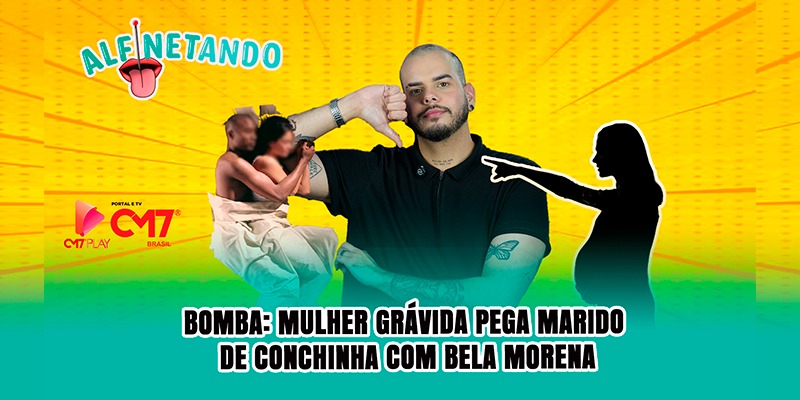 BOMBA: mulher grávida pega marido de conchinha com bela morena
