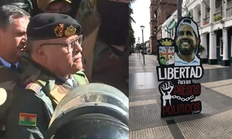 General Zuñiga queria soltar presos políticos na Bolívia; veja vídeo