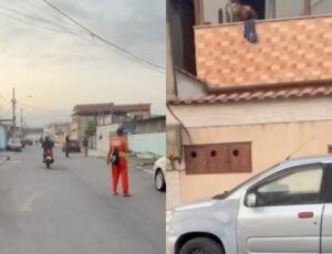Servidora da prefeitura é esf4queada pelo marido no meio da rua; veja vídeo