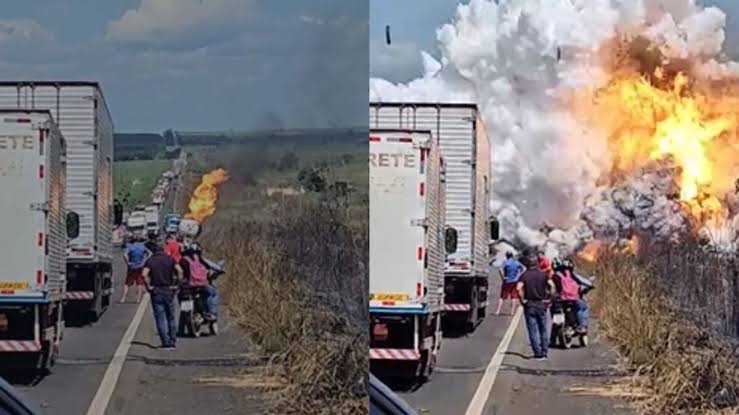 Tragédia na BR-010: explosão de Caminhão-Tanque deixa jornalistas em estado grave; veja vídeo