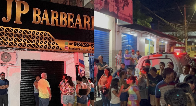Urgente: pistoleiro invade barbearia e mat4 cliente a tir0s no Novo Aleixo; veja