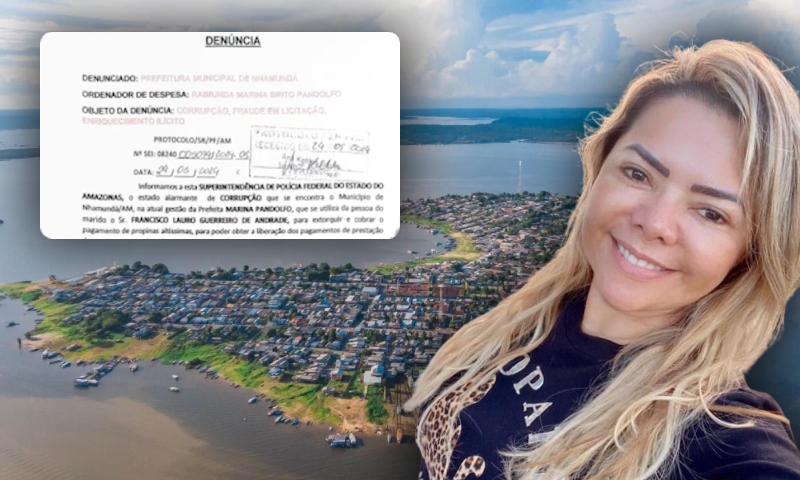 Marina Pandolfo é denunciada à PF acusada de corrupção e fraudes em licitações na prefeitura de Nhamundá